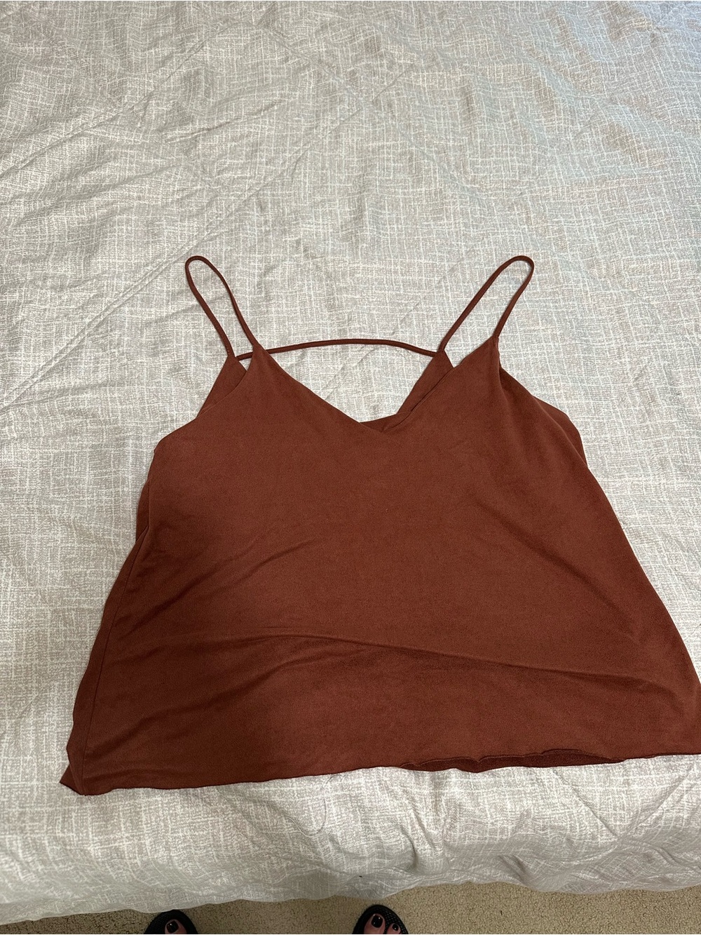 Forever 21 Rust Brown Spaghetti Strap V-Neck Cami